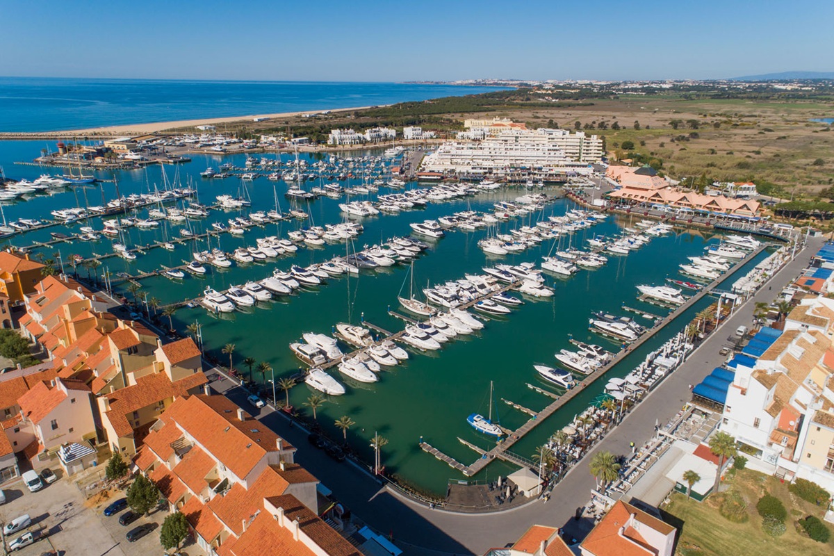 Yachts and promenade at Marina de Vilamoura