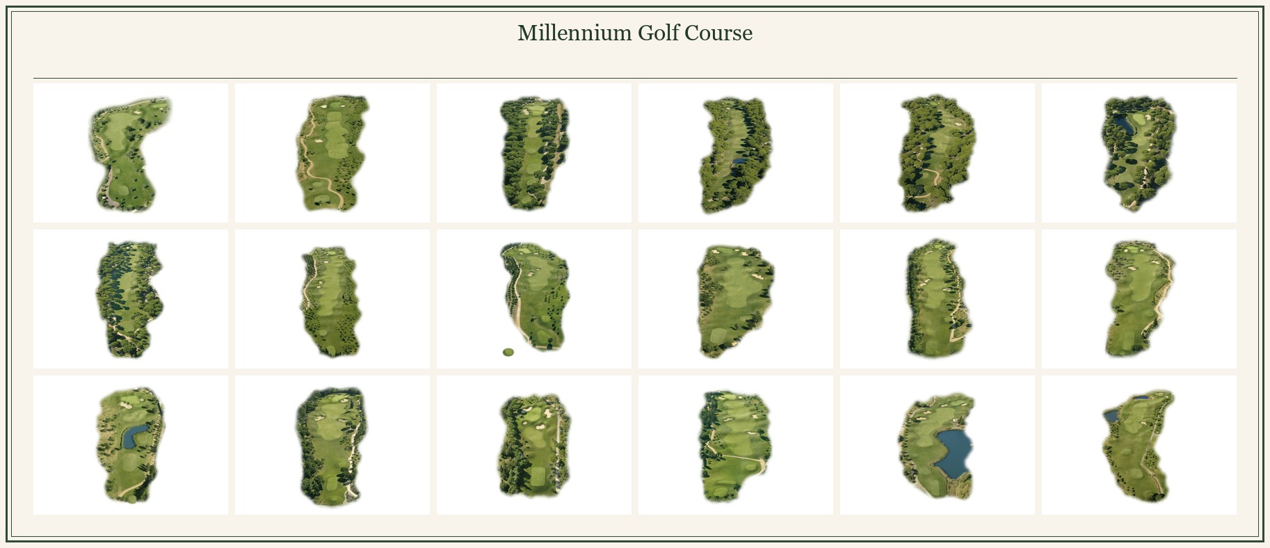 Course layout map for Millennium Golf Course