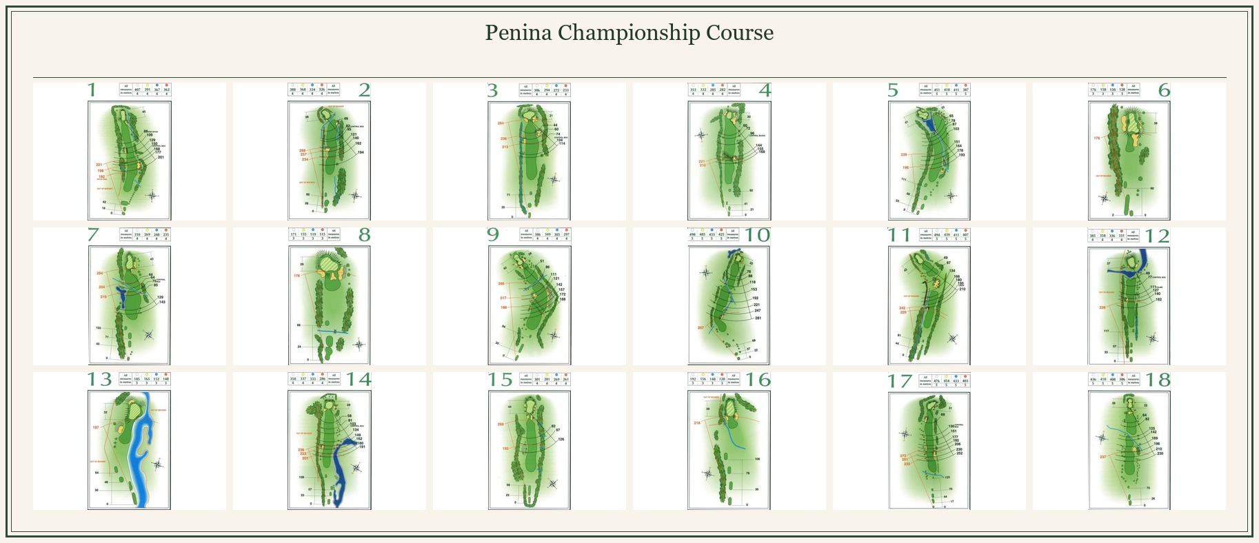 Course layout map for Penina Championship Course