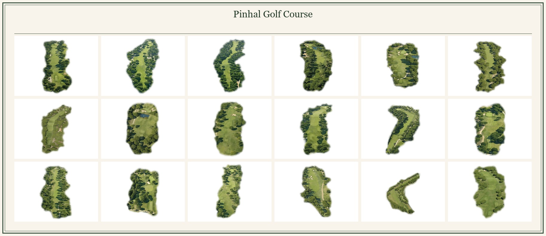 Course layout map for Pinhal Golf Course