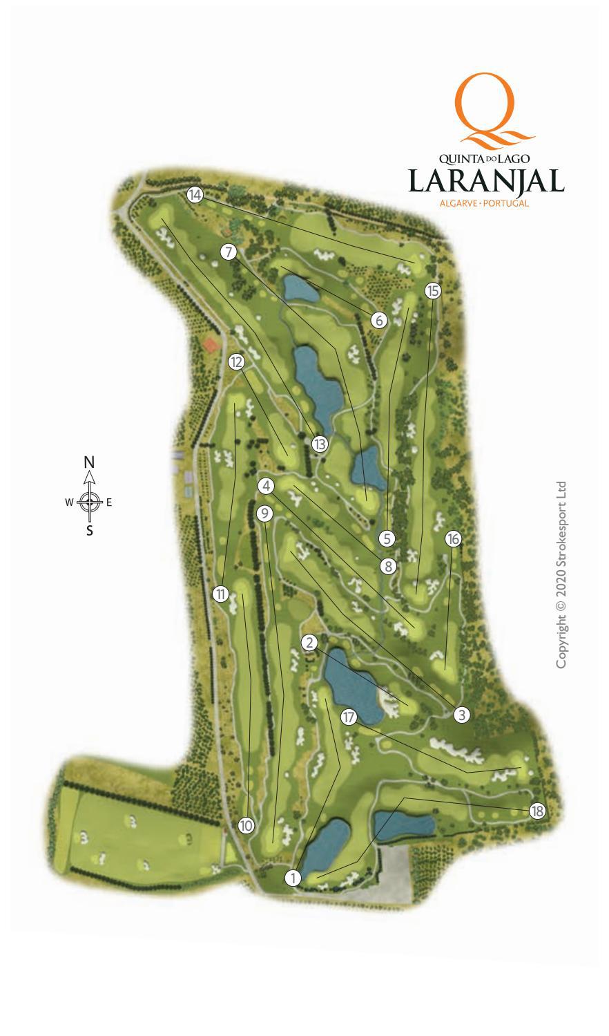 Course layout map for Quinta do Lago Laranjal