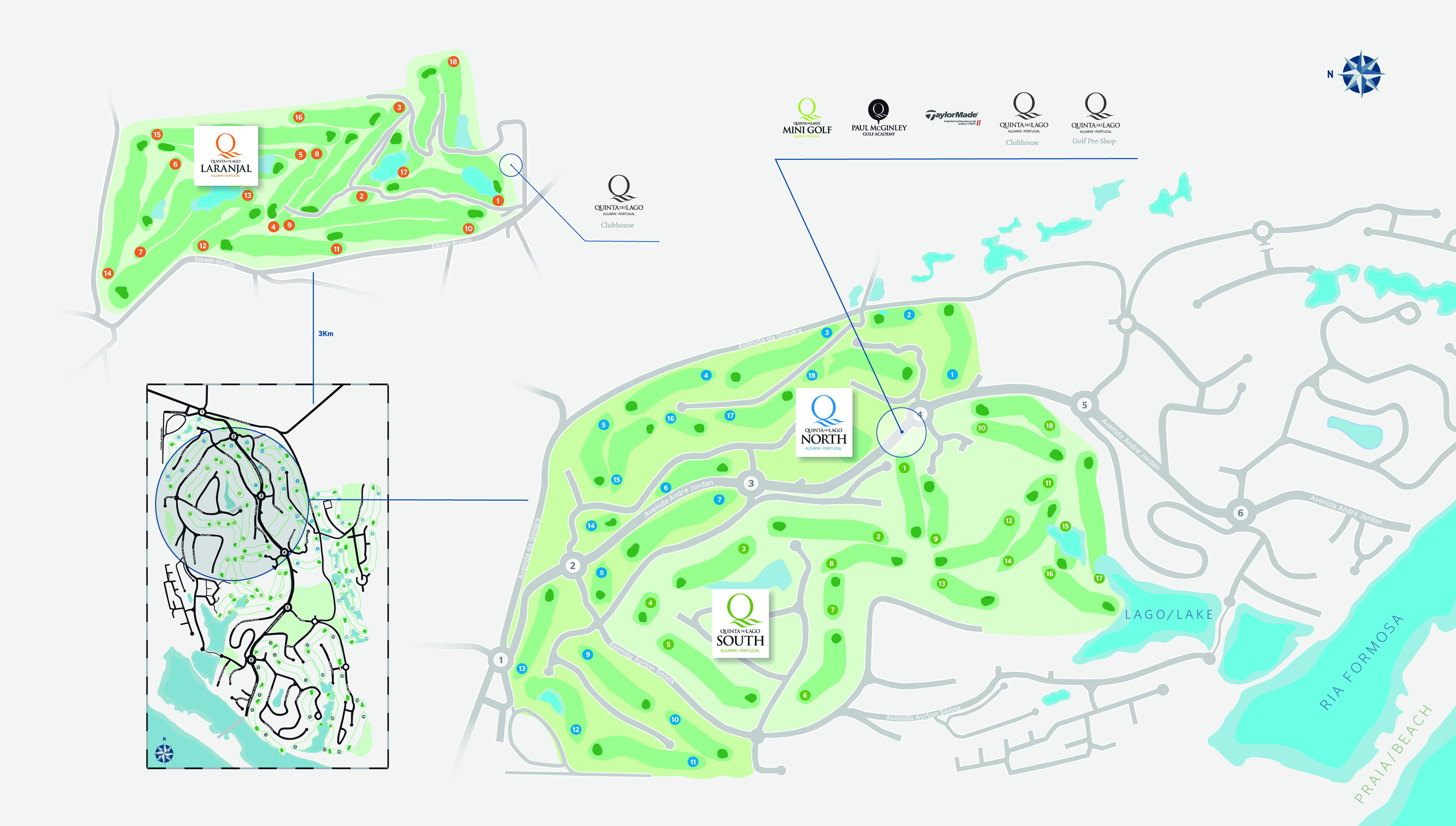 Course layout map for San Lorenzo Golf Course