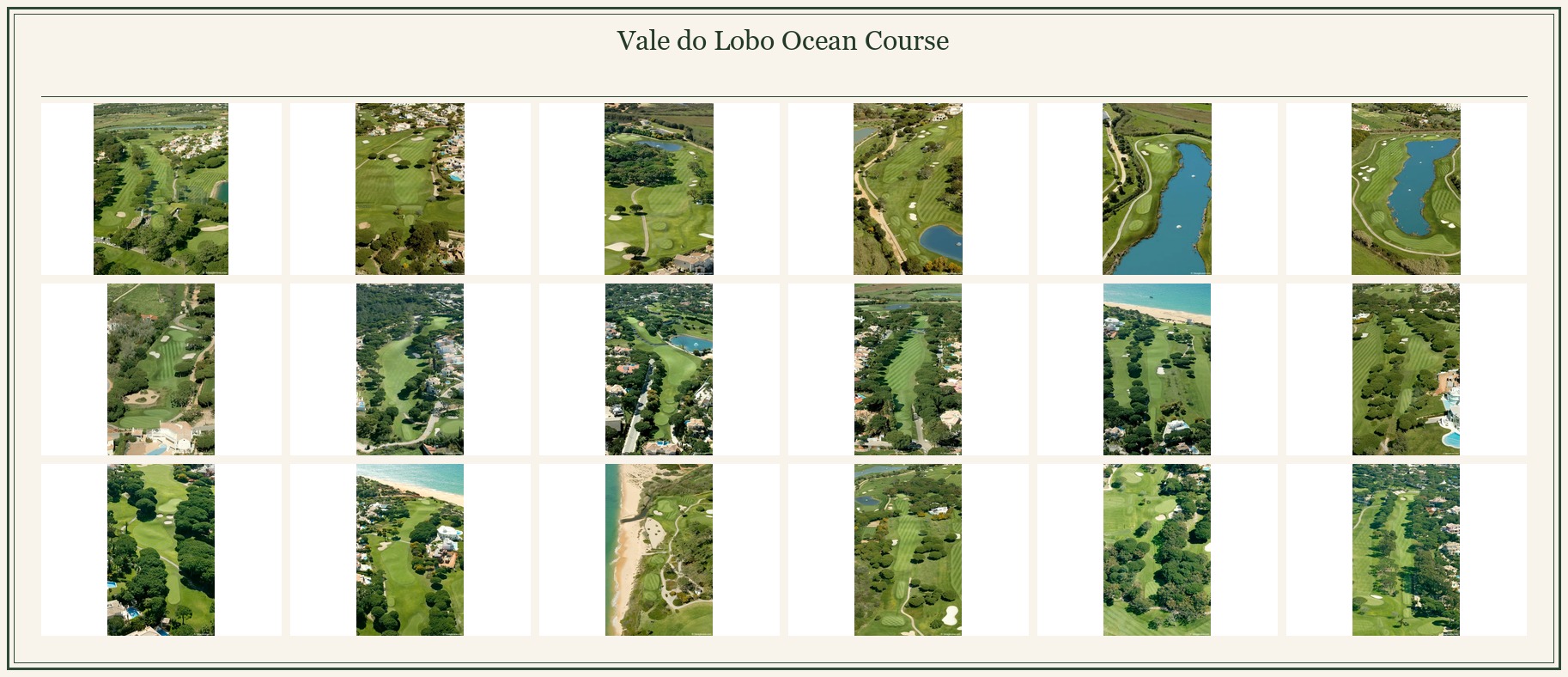 Course layout map for Vale do Lobo Ocean Golf Course